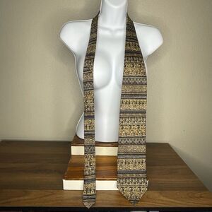 Tesoro Rosso Men’s Blue Gray Gold Silk Tie